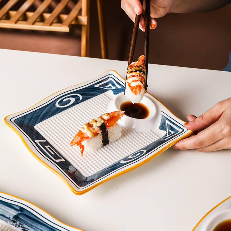 Nitori Dumpling Plate - Serving plate, snack plate, momo plate, plate with compartment | Plates for dining table & home decor