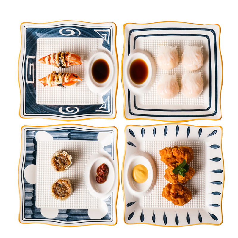 Nitori Dumpling Plate - Serving plate, snack plate, momo plate, plate with compartment | Plates for dining table & home decor