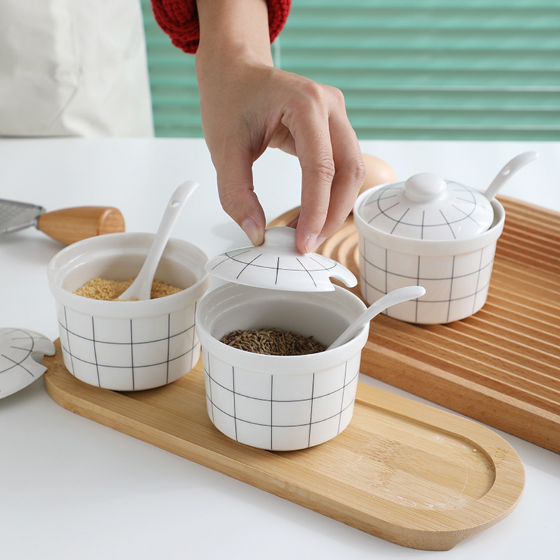 Spice Jar with Lid Set of 3 - Jar