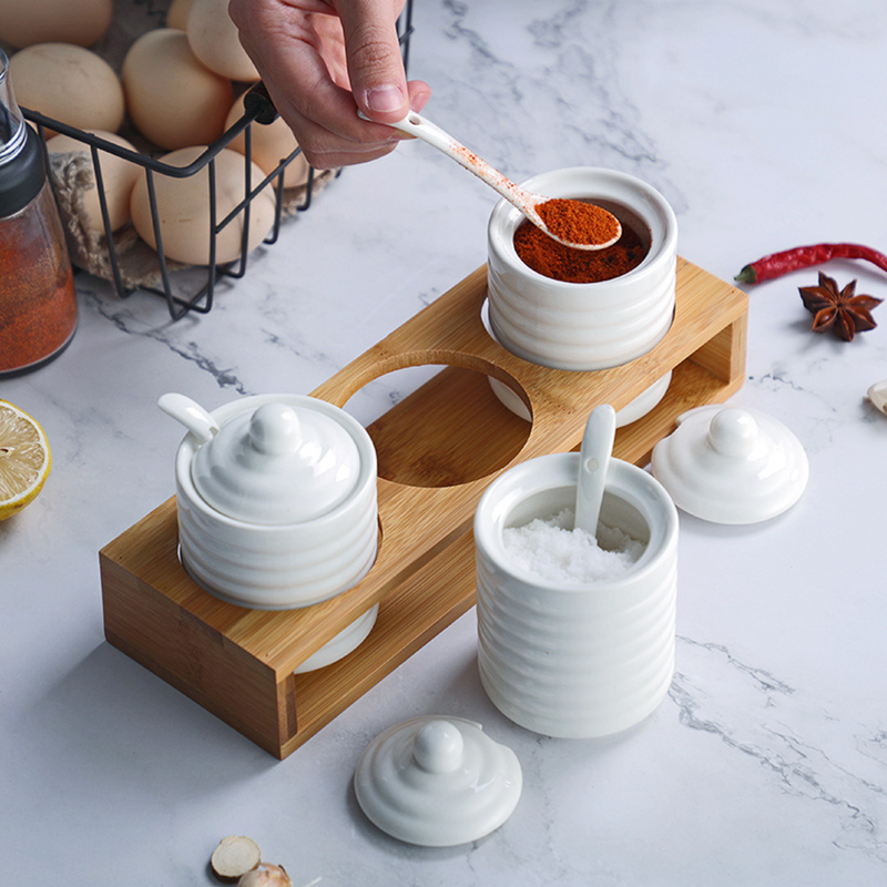 Ceramic Jar for Spices Set of 3 - Jar