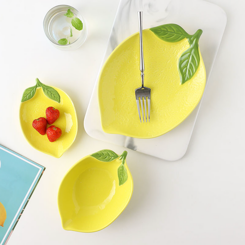 Lemon Small Plate - Serving plate, small plate, snacks plates | Plates for dining table & home decor