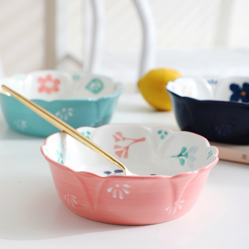 Snack Bowl with Wavy Rim 300 ml - Bowl,ceramic bowl, snack bowls, curry bowl, popcorn bowls | Bowls for dining table & home decor