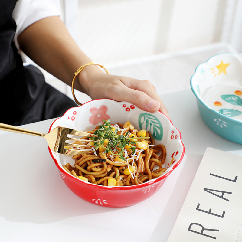 Snack Bowl with Wavy Rim 300 ml - Bowl,ceramic bowl, snack bowls, curry bowl, popcorn bowls | Bowls for dining table & home decor