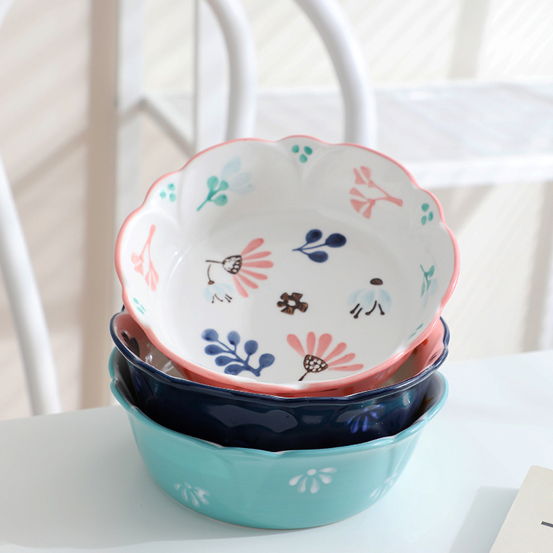 Snack Bowl with Wavy Rim 300 ml - Bowl,ceramic bowl, snack bowls, curry bowl, popcorn bowls | Bowls for dining table & home decor