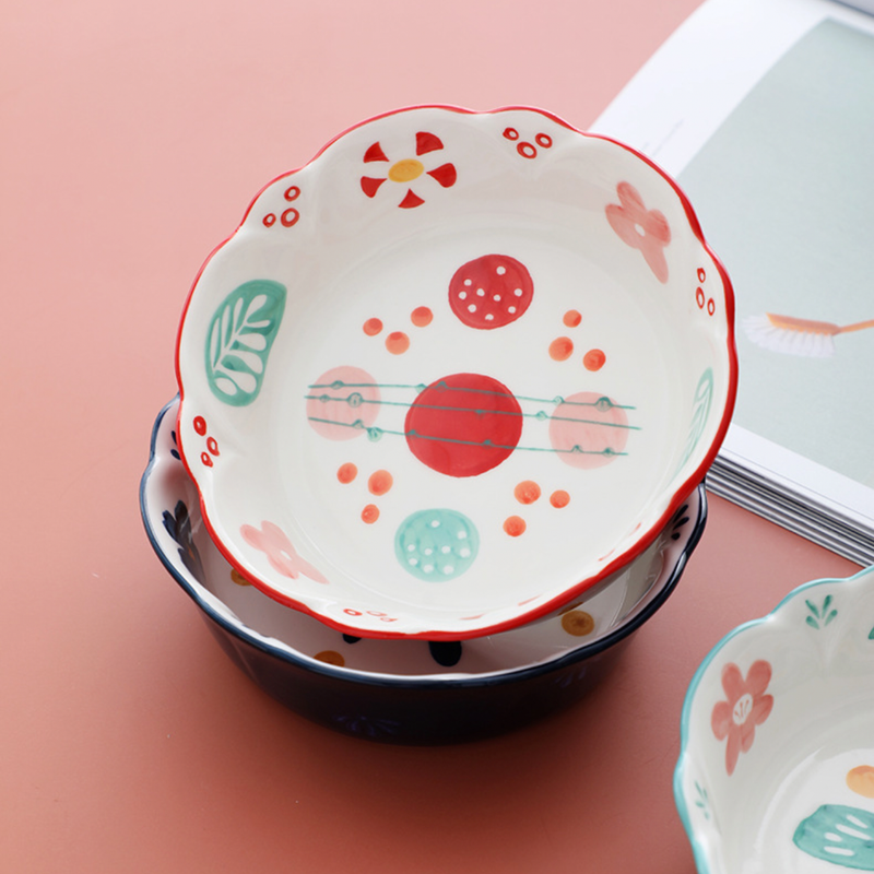 Snack Bowl with Wavy Rim 300 ml - Bowl,ceramic bowl, snack bowls, curry bowl, popcorn bowls | Bowls for dining table & home decor