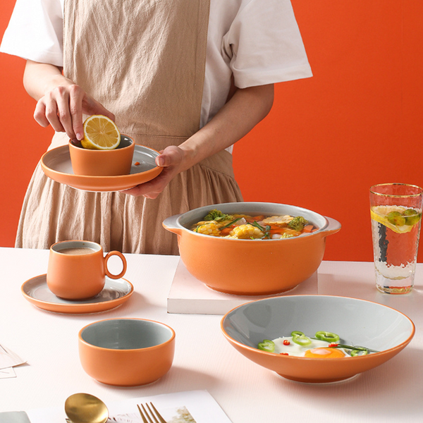 Zoella Dessert Bowl Grey 150 ml - Bowl,ceramic bowl, snack bowls, curry bowl, popcorn bowls | Bowls for dining table & home decor