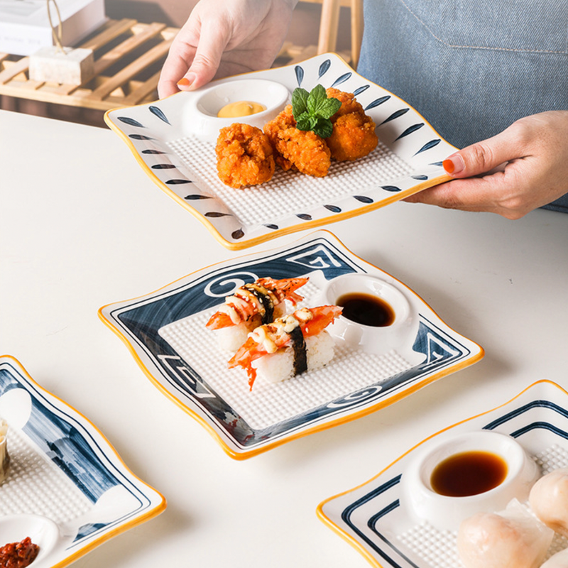 Nitori Dumpling Plate - Serving plate, snack plate, momo plate, plate with compartment | Plates for dining table & home decor