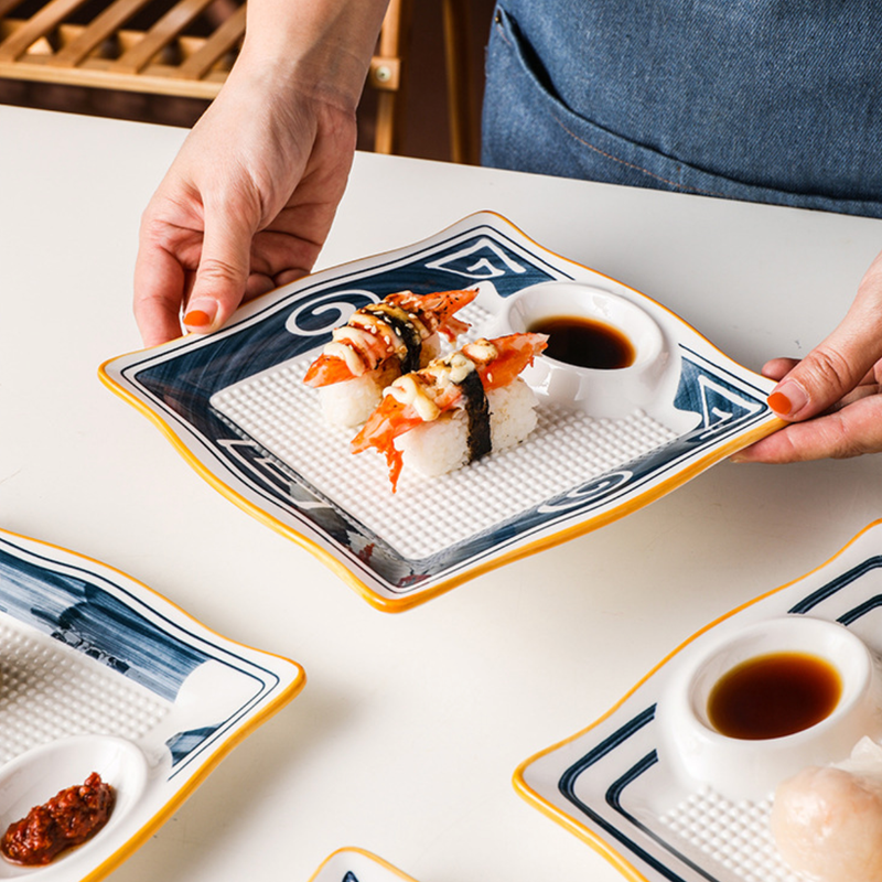 Nitori Dumpling Plate - Serving plate, snack plate, momo plate, plate with compartment | Plates for dining table & home decor