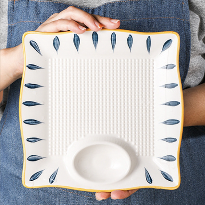 Nitori Dumpling Plate - Serving plate, snack plate, momo plate, plate with compartment | Plates for dining table & home decor