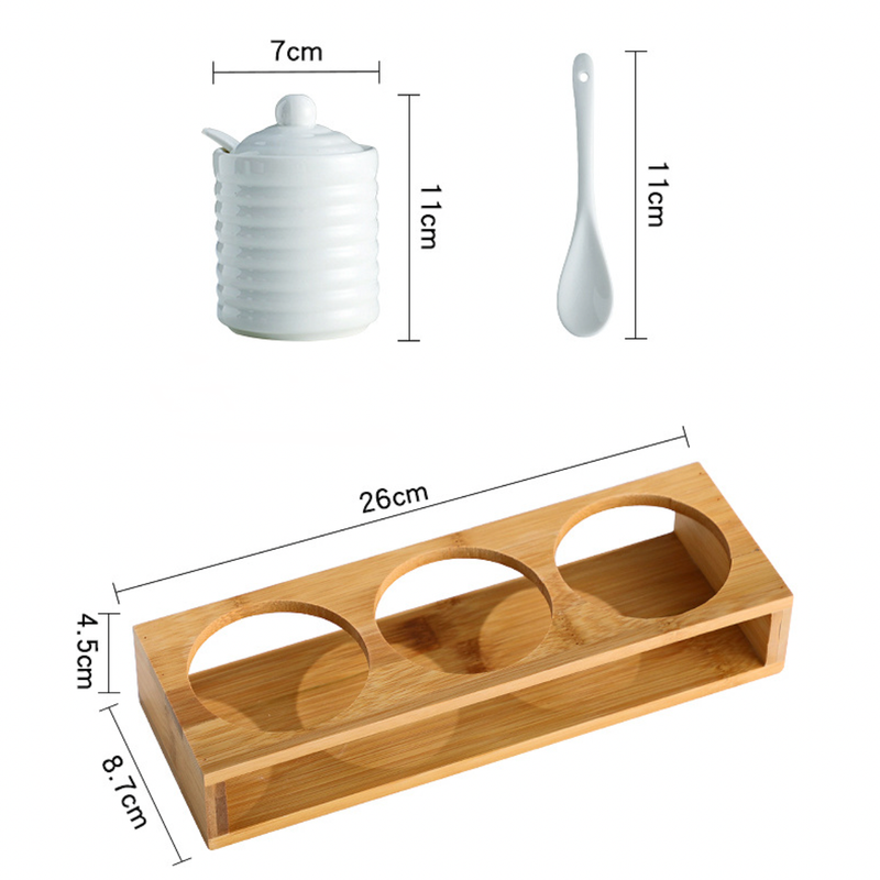 Ceramic Jar for Spices Set of 3 - Jar