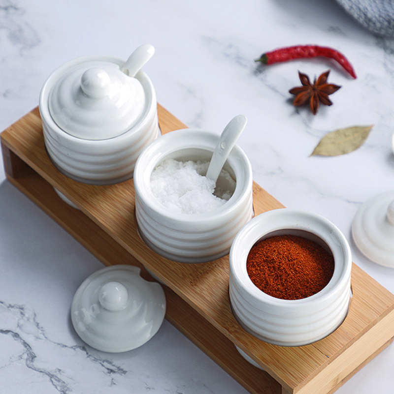 Ceramic Jar for Spices Set of 3 - Jar