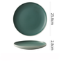 Zoella Dinner Plate Green - Serving plate, rice plate, ceramic dinner plates| Plates for dining table & home decor