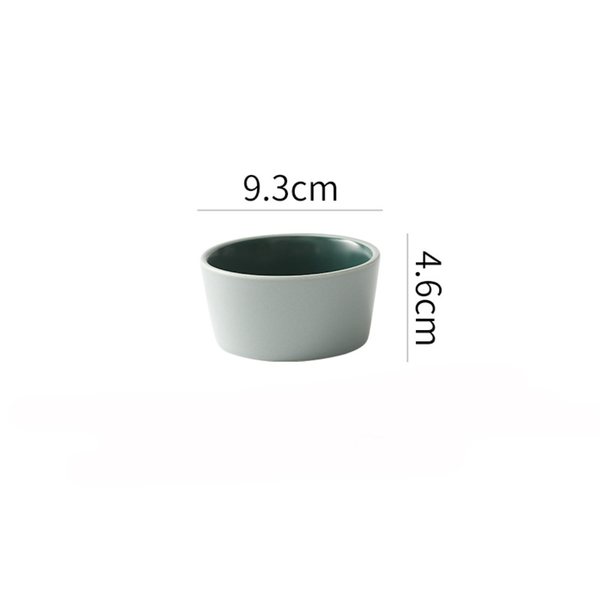 Zoella Dessert Bowl Green 150 ml - Bowl,ceramic bowl, snack bowls, curry bowl, popcorn bowls | Bowls for dining table & home decor