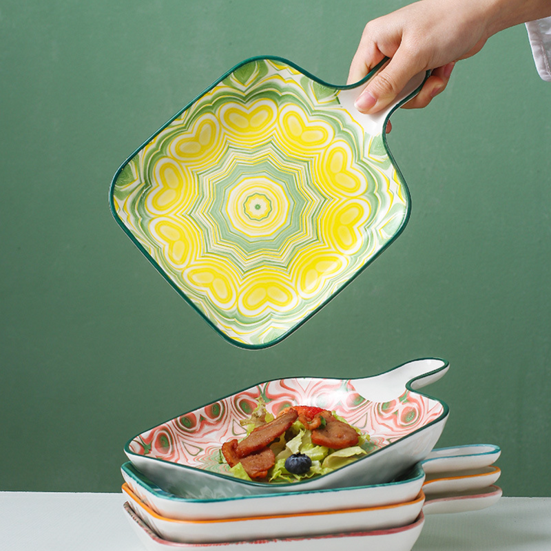 Mandala Baking Plate - Ceramic platter, serving platter, fruit platter | Plates for dining table & home decor