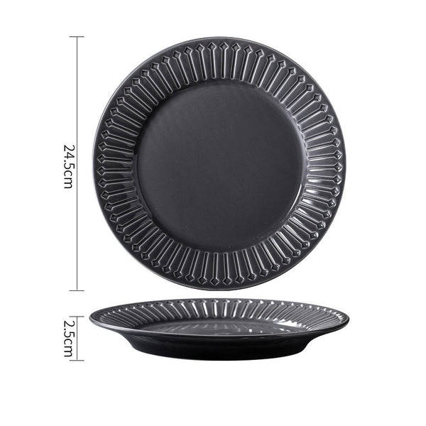 Royal Pasta Plate Grey 9 Inch