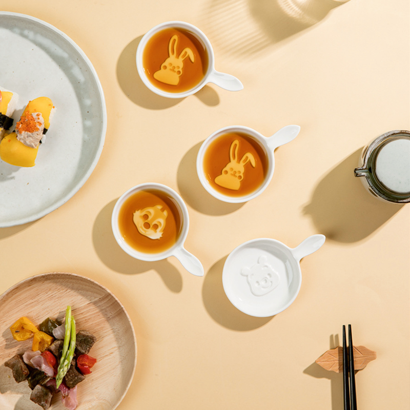 Food Plate Cartoon set of 3 - Bowl, ceramic bowl, dip bowls, chutney bowl, dip bowls ceramic | Bowls for dining table & home decor 