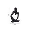 Black Sitting Showpiece Thoughtful - Showpiece | Home decor item | Room decoration item