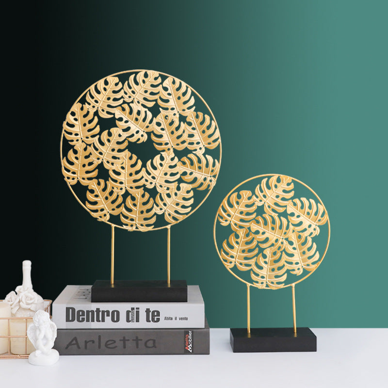 Golden Leaf Showpiece - Showpiece | Home decor item | Room decoration item