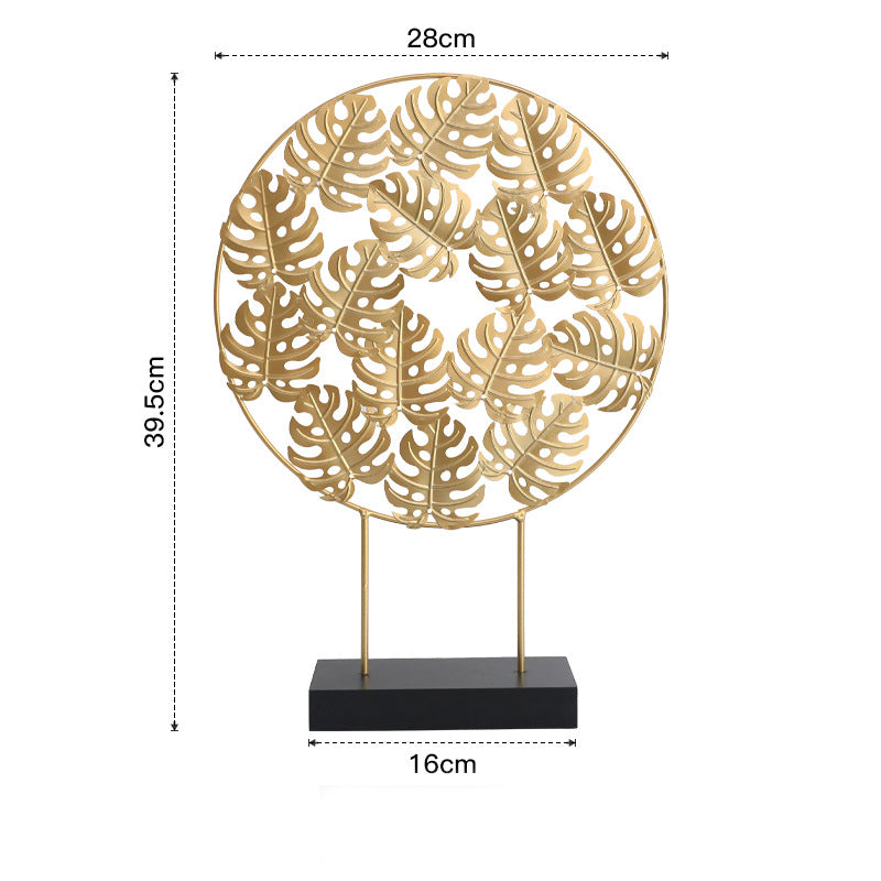 Golden Leaf Showpiece - Showpiece | Home decor item | Room decoration item
