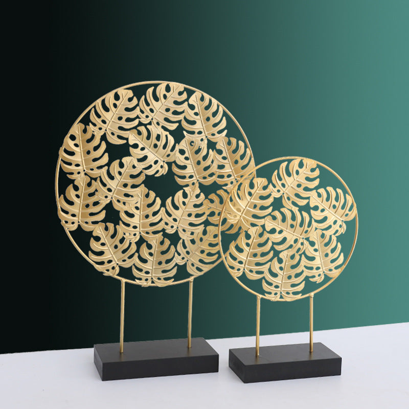 Golden Leaf Showpiece - Showpiece | Home decor item | Room decoration item