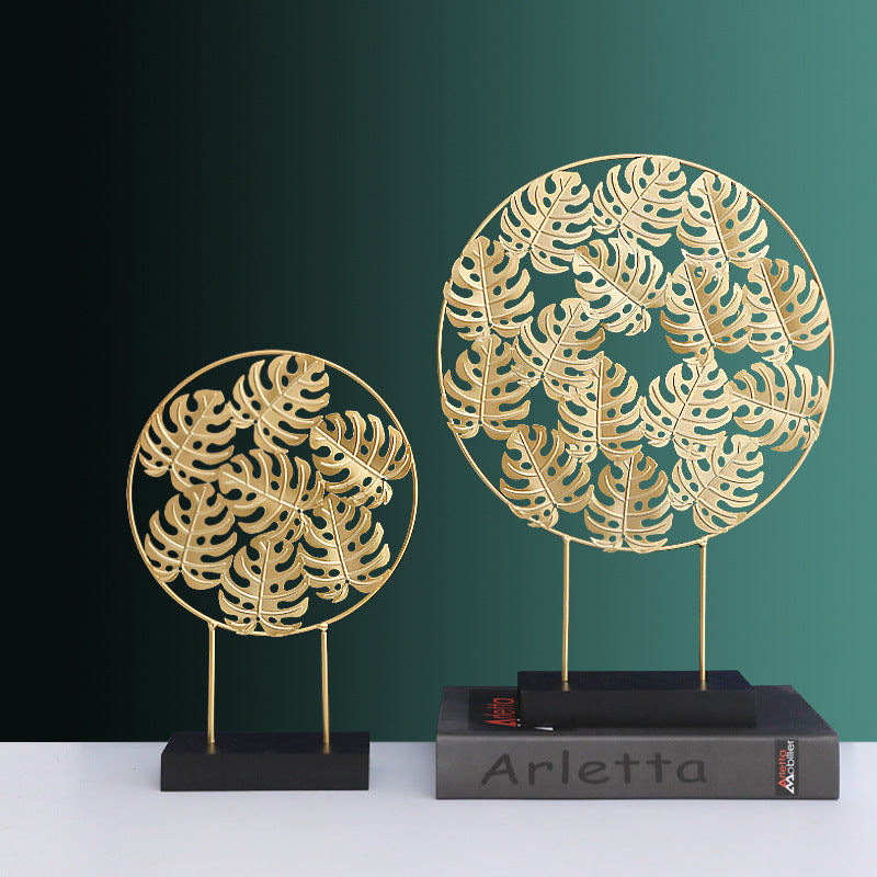 Golden Leaf Showpiece - Showpiece | Home decor item | Room decoration item