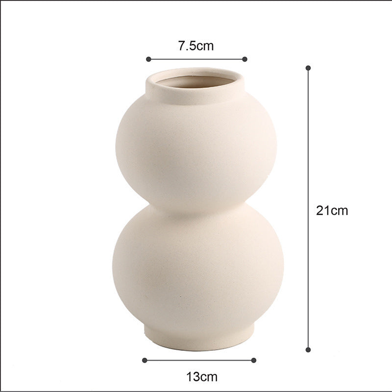 Textured White Vase - Flower vase for home decor, office and gifting | Home decoration items