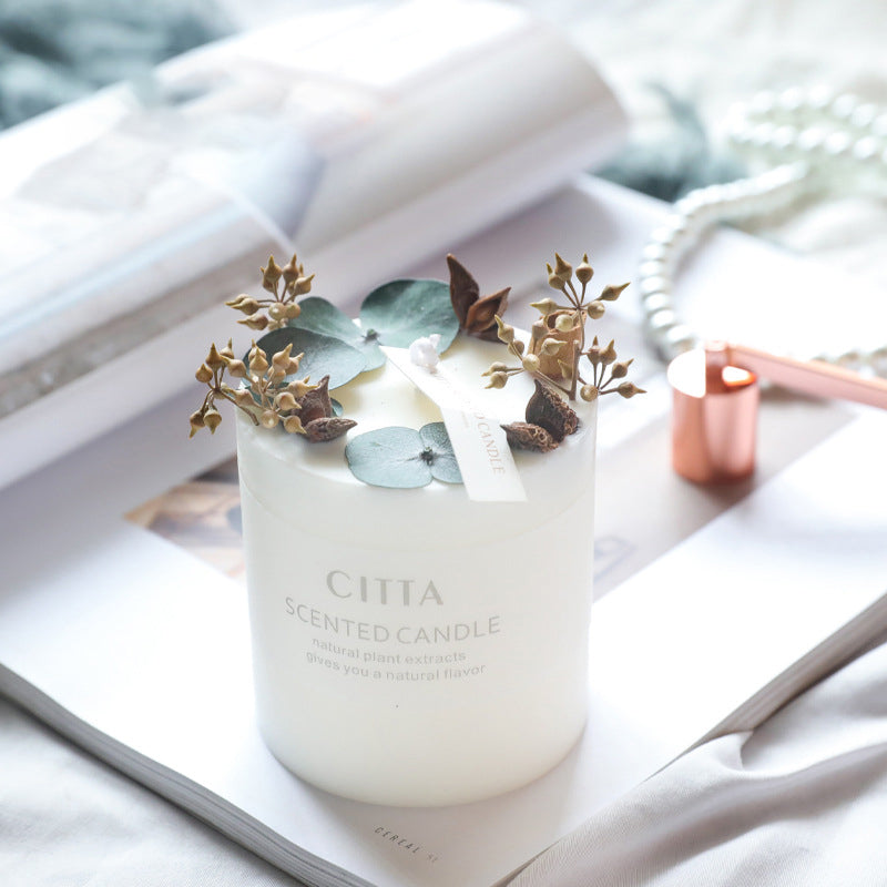 White Scented Candle - Scented candle | Home decoration