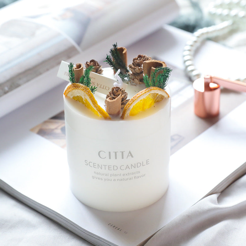 White Scented Candle - Scented candle | Home decoration