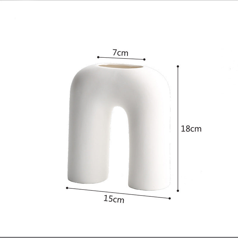 U-shaped Vase - Flower vase for home decor, office and gifting | Home decoration items