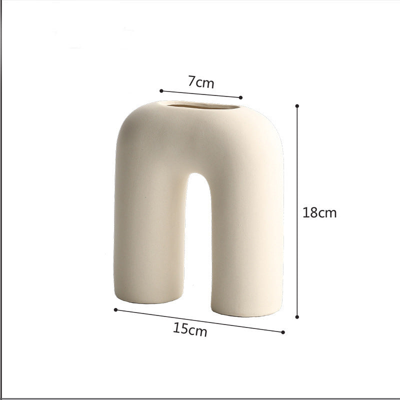U-shaped Vase - Flower vase for home decor, office and gifting | Home decoration items