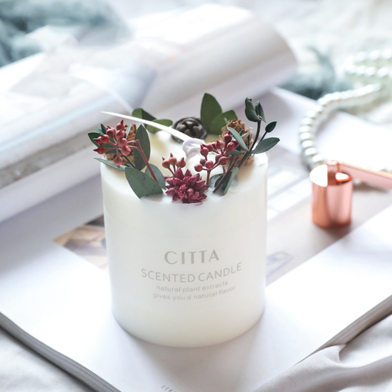 White Scented Candle - Scented candle | Home decoration