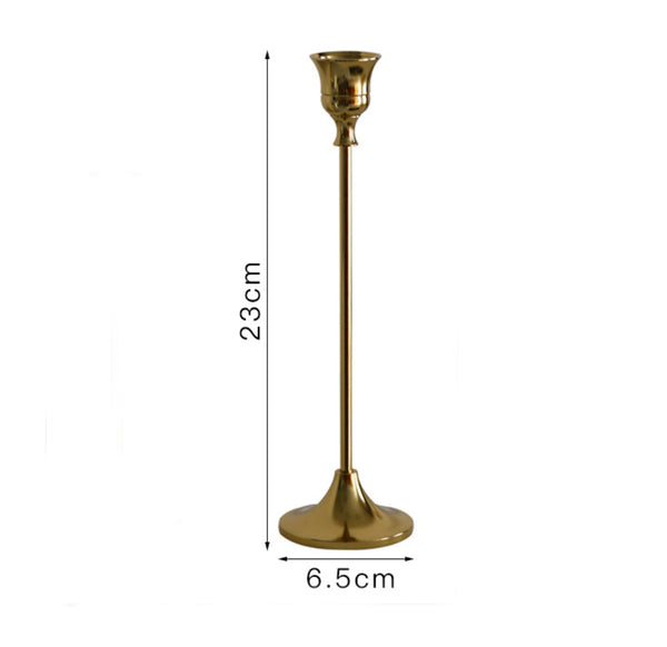 Golden Candle Stand Set Of 3