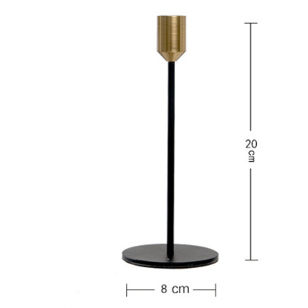 Glossy Black Candle Stand Large - Candle stand | Home decor
