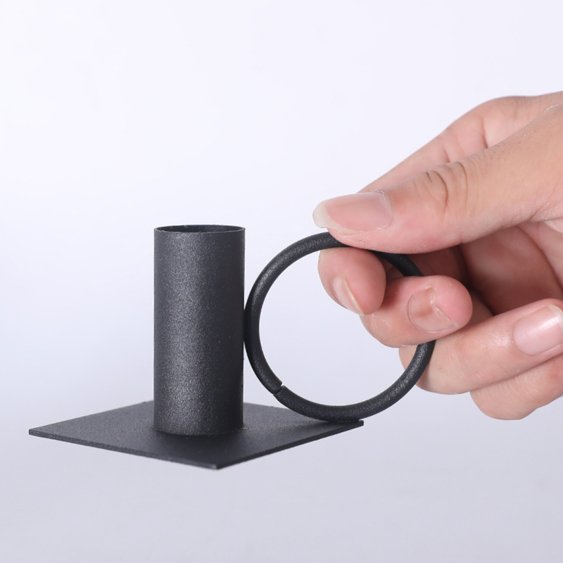 Black Ring Candle Holders Set Of 2 - Candle holder | Home decor