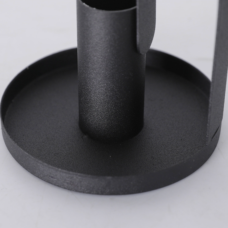 Short Black Candle Holders Set Of 2 - Candle holder set | Home decor items