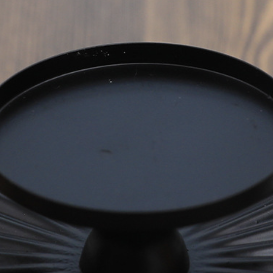 Black Round Candle Stands Set Of 2 - Candle stand | Room decor