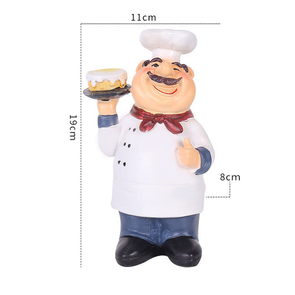 Stubby Chef With Pie - Showpiece | Home decor item | Room decoration item