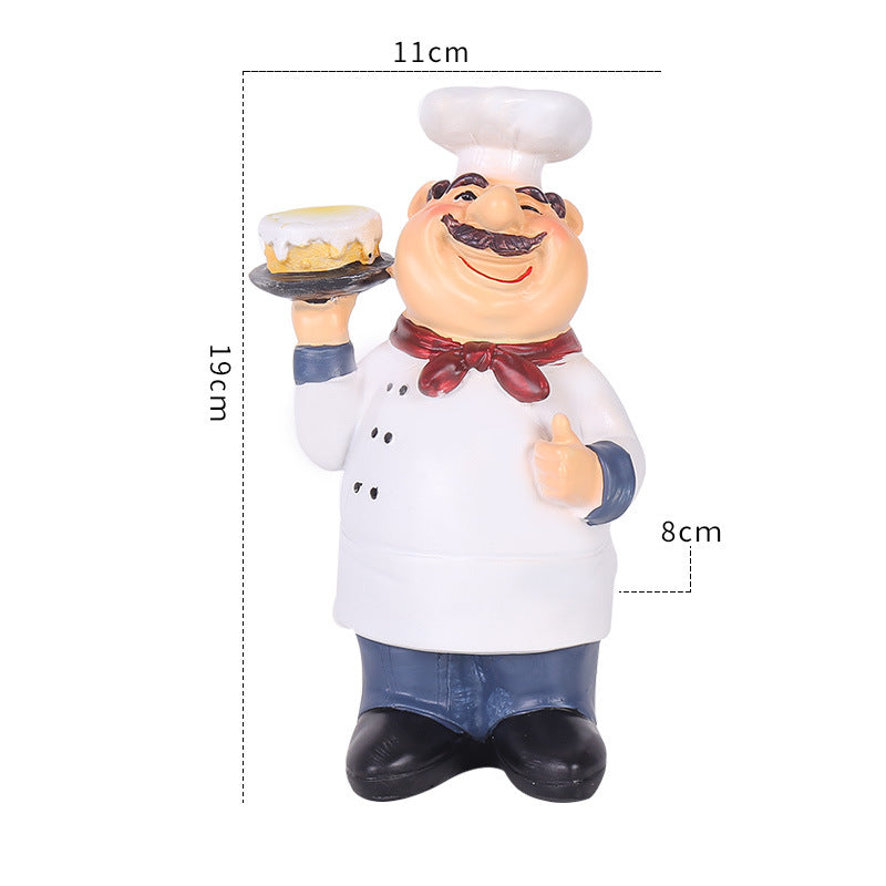 Stubby Chef With Pie - Showpiece | Home decor item | Room decoration item