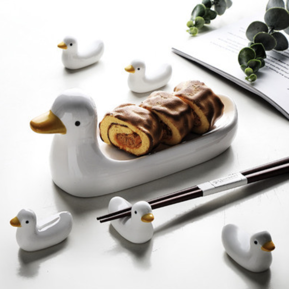 Platter With Chopstick Rest - Kitchen Tool