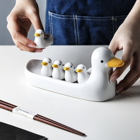 Platter With Chopstick Rest - Kitchen Tool