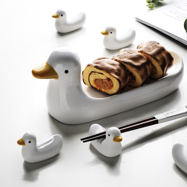 Platter With Chopstick Rest - Kitchen Tool