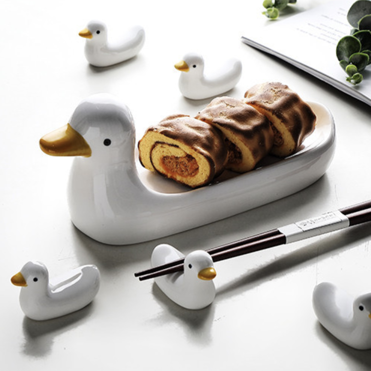 Platter With Chopstick Rest - Kitchen Tool