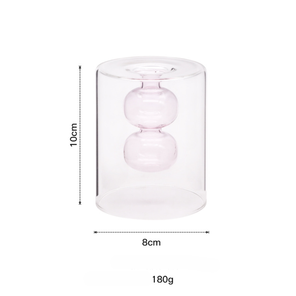 Designer Glass Vase - Glass flower vase for home decor, office and gifting | Room decoration items