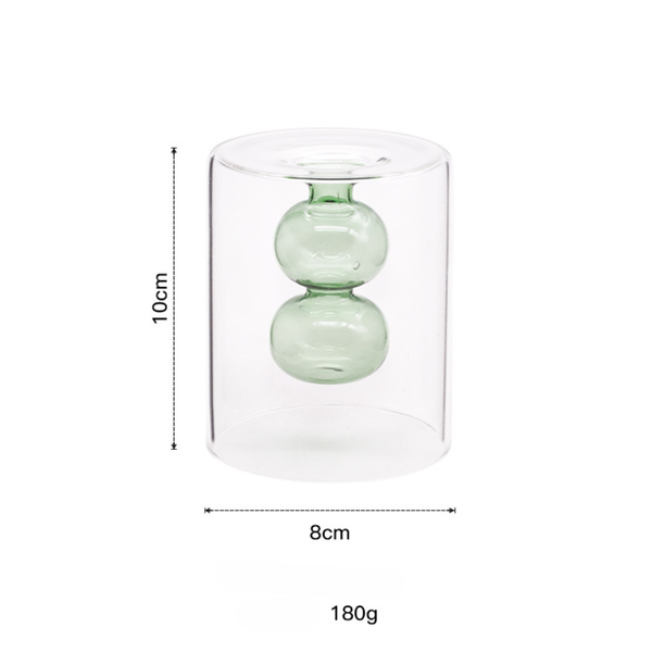 Designer Glass Vase - Glass flower vase for home decor, office and gifting | Room decoration items