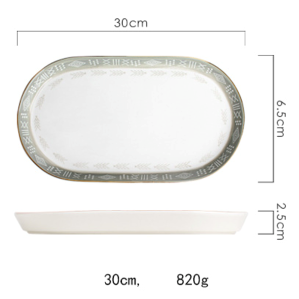 Azo Serving Plate - Ceramic platter, serving platter, fruit platter | Plates for dining table & home decor