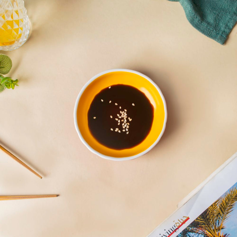 Chrome Ceramic Dessert Plate Red 4 Inch Set Of 2 - Serving plate, small plate, snacks plates | Plates for dining table & home decor