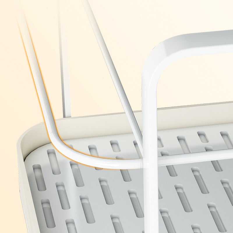 Double Decker Metal Organiser Rack White - Kitchen Organiser