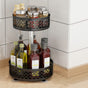 Rotating Metal Storage Rack Black - Kitchen Organiser