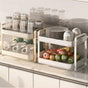 Double Decker Organiser Rack White Gold - Kitchen Organiser