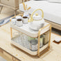 Double Decker Organiser Rack White Gold - Kitchen Organiser